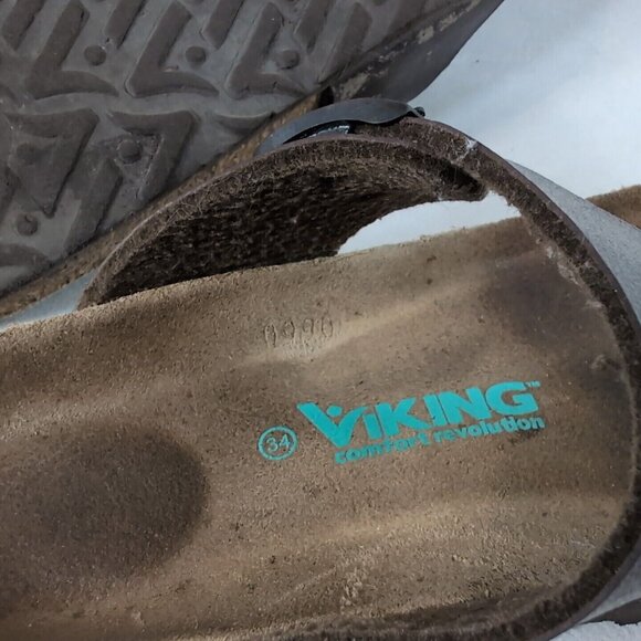 Viking Laguna Toe Post Sandals V712Y Brown Flip Flops Thong Open Toe 34 3.5 Girl - Picture 9 of 12